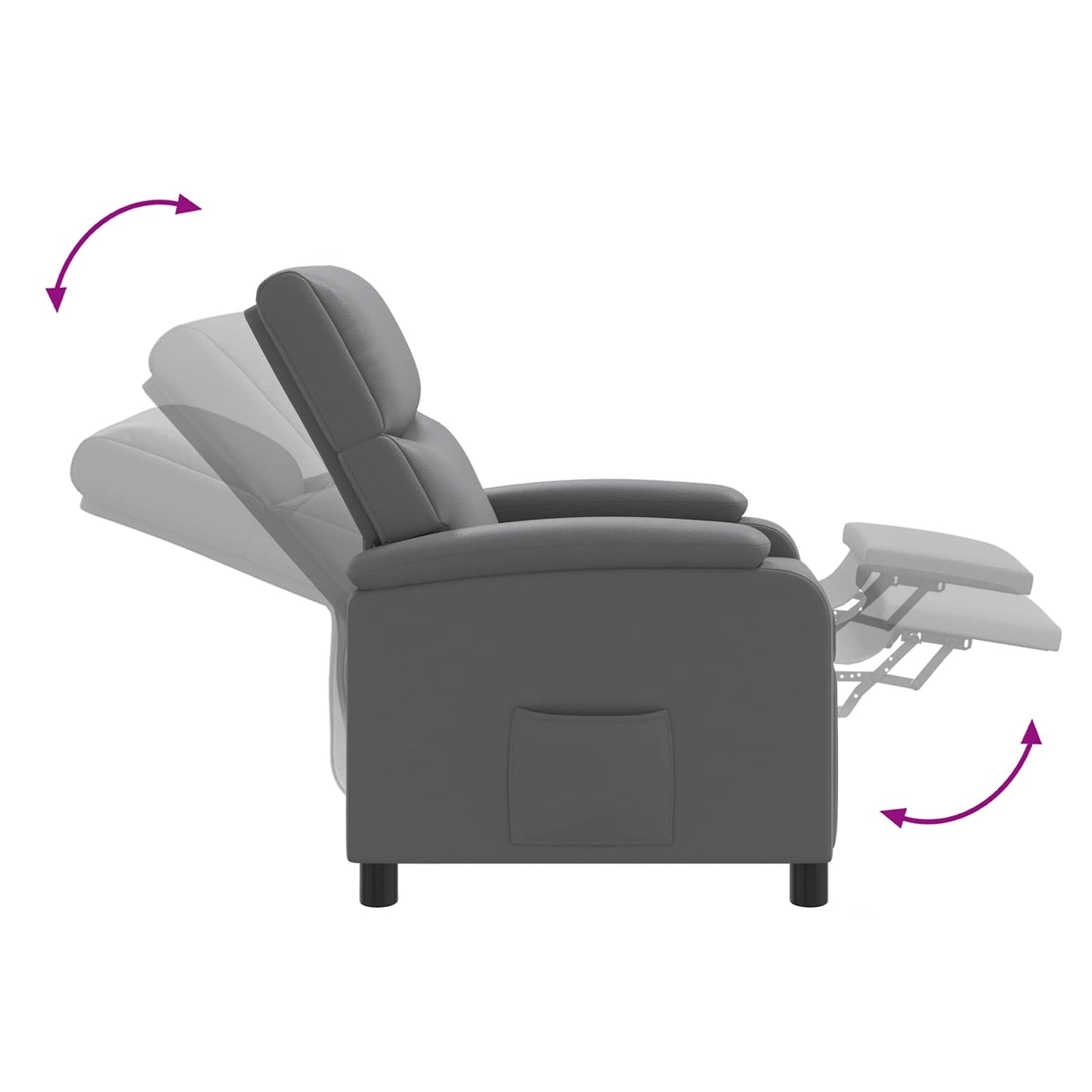 Recliner Grå Kunstlæder
