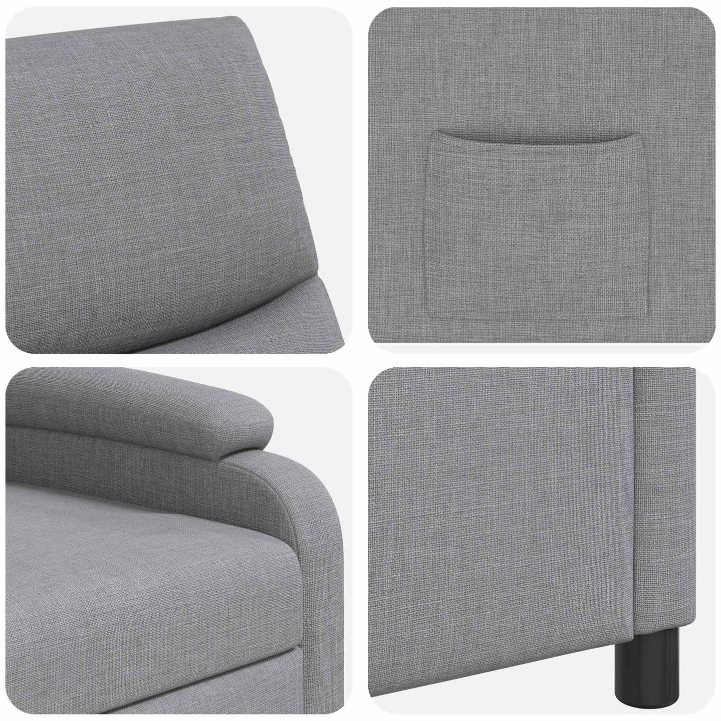 Recliner Lysegrå Stof