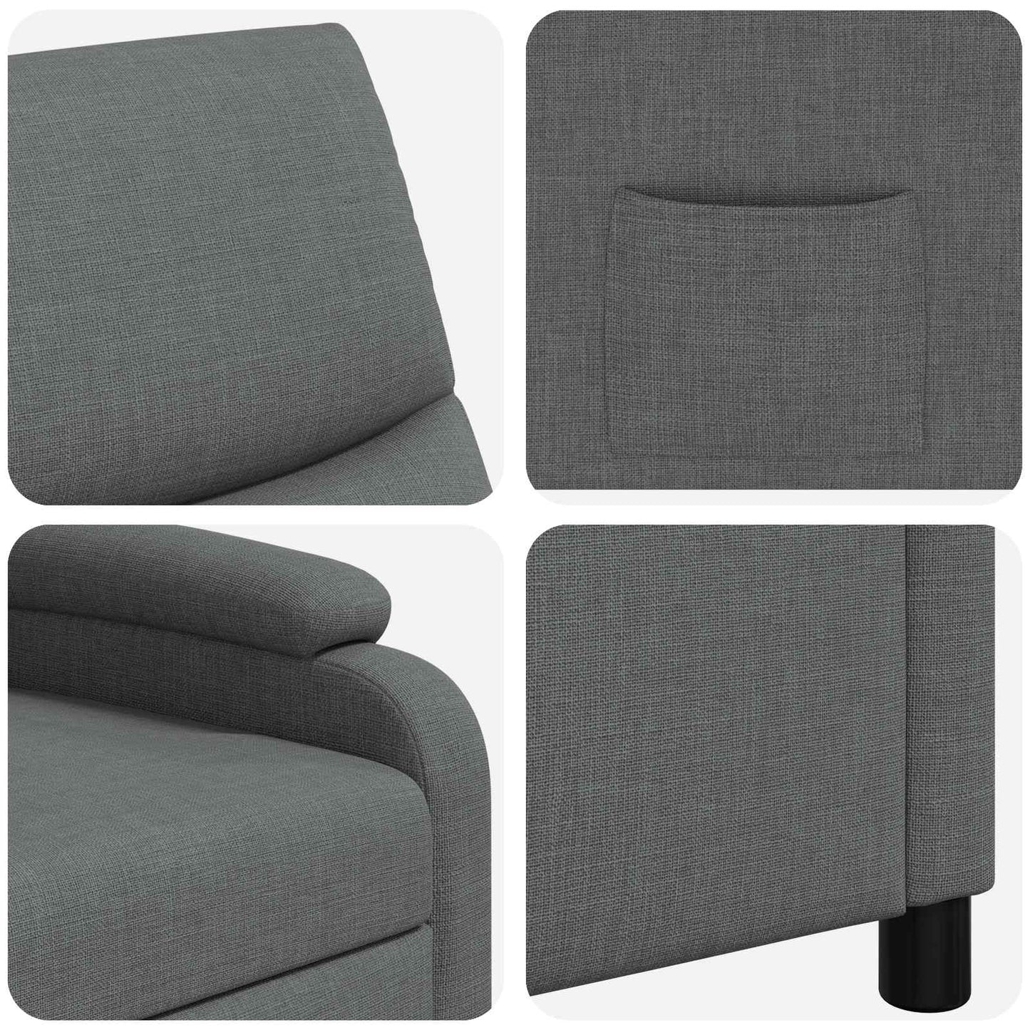 Recliner Mørkegrå Stof