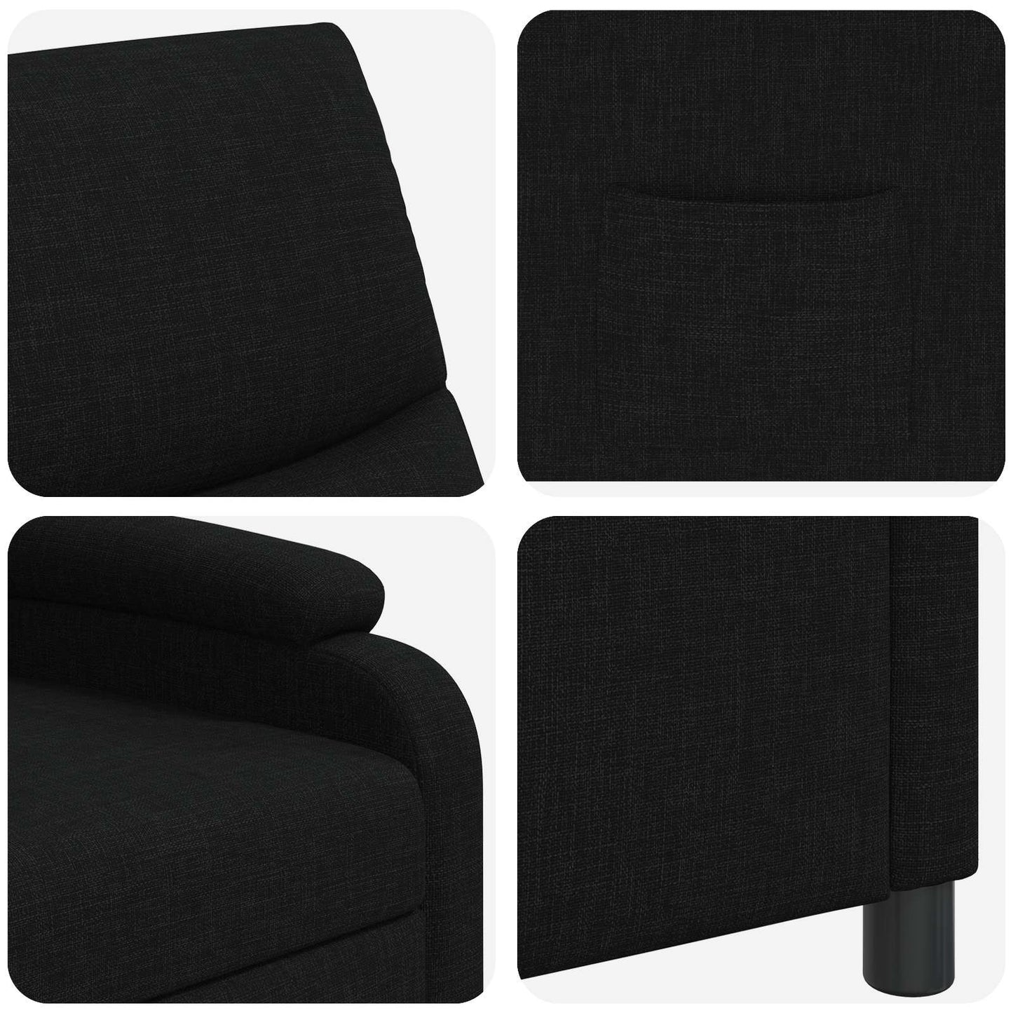 Recliner Sort Stof