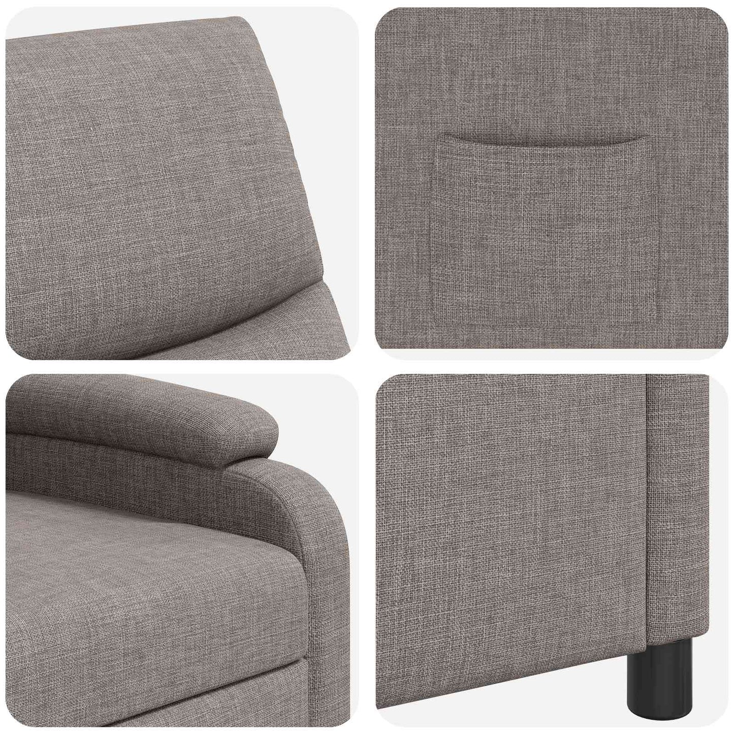 Recliner Gråbrun Stof