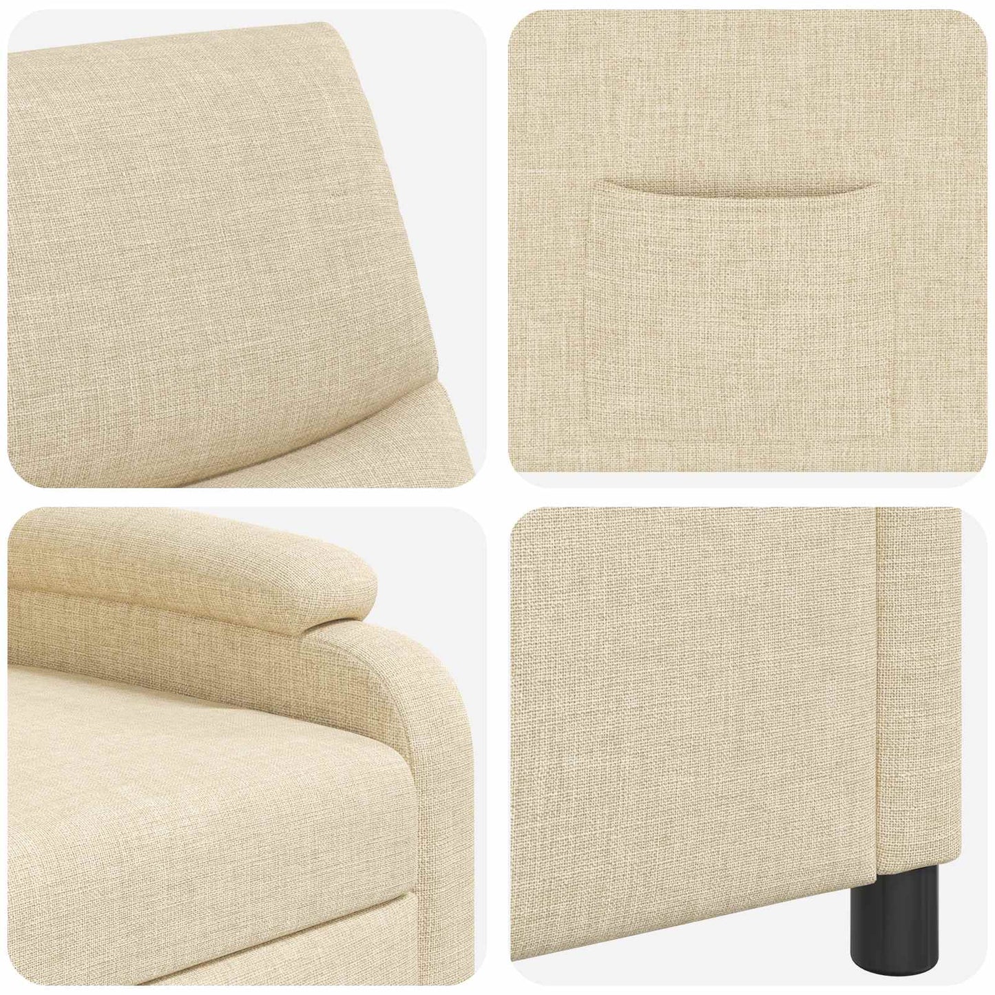 Recliner Cremefarvet Stof