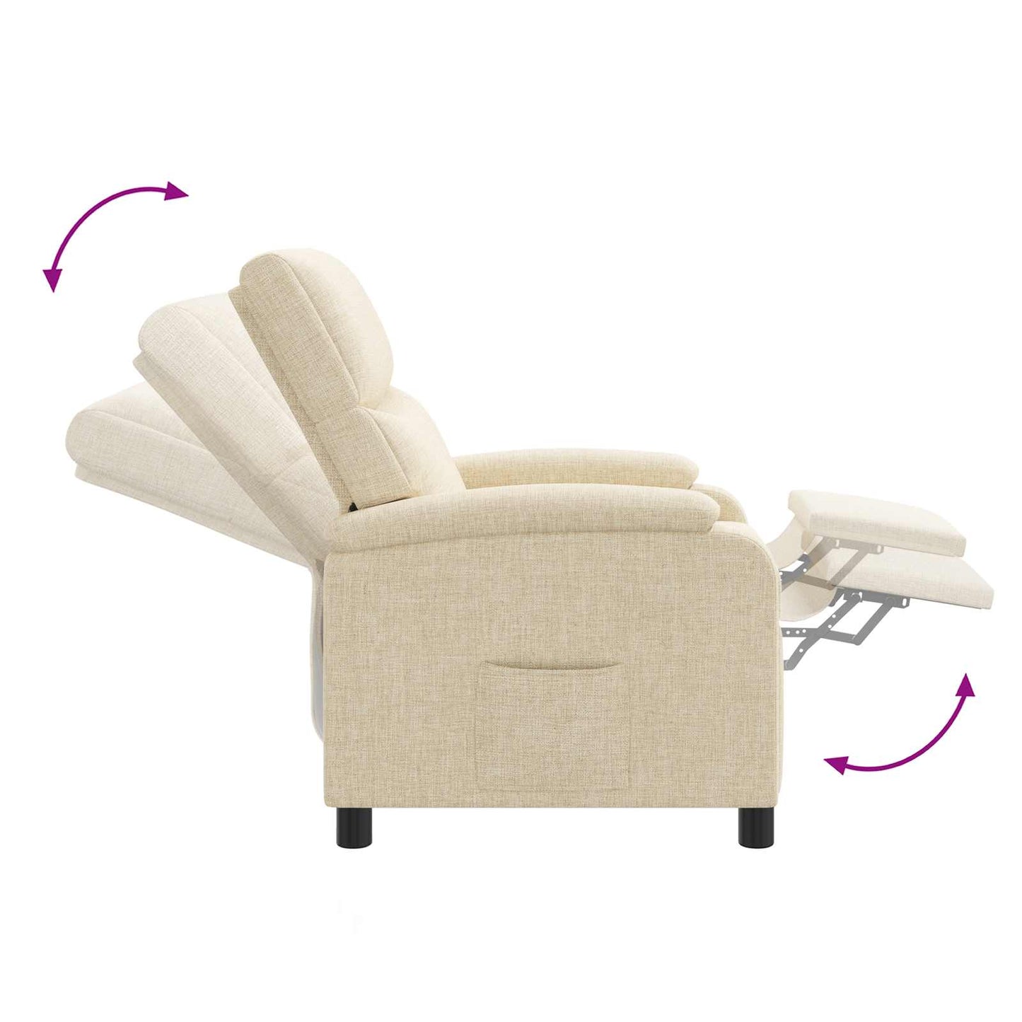 Recliner Cremefarvet Stof