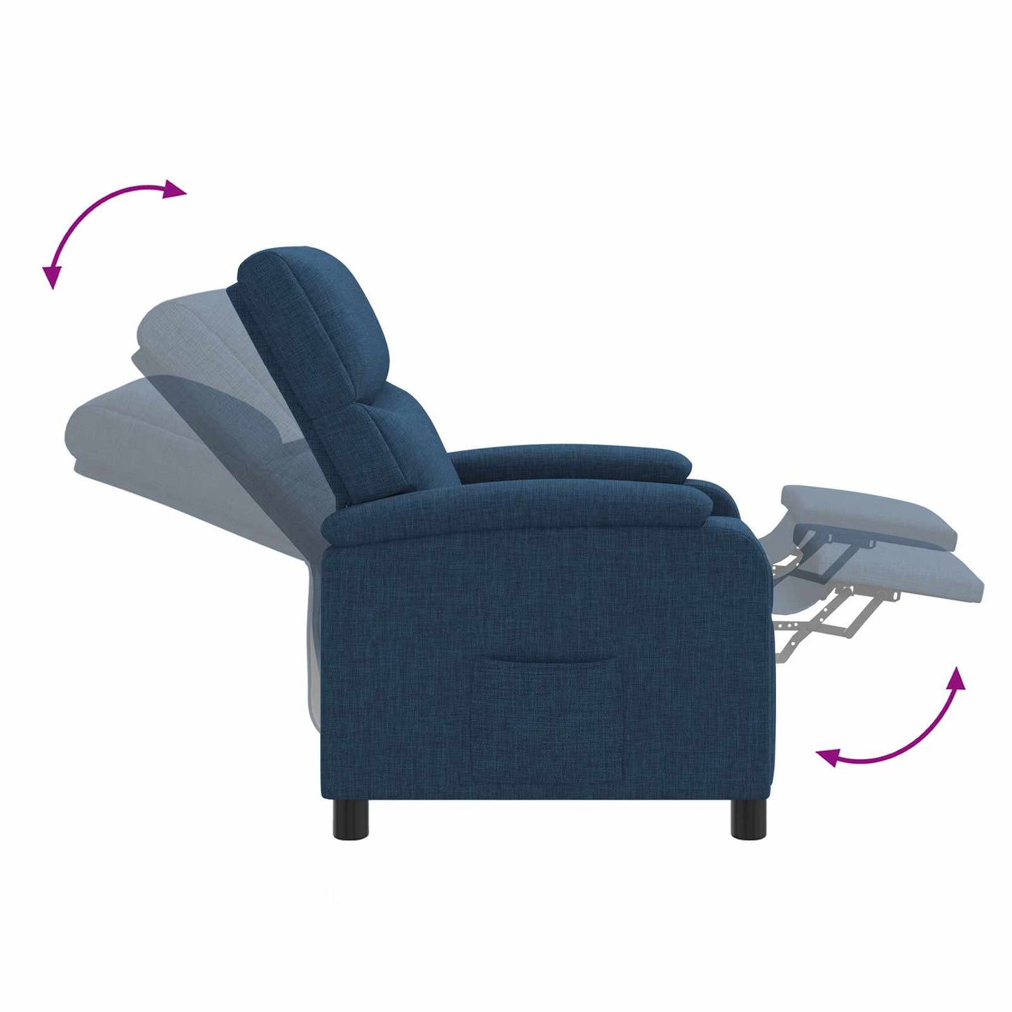 Recliner Blå Stof