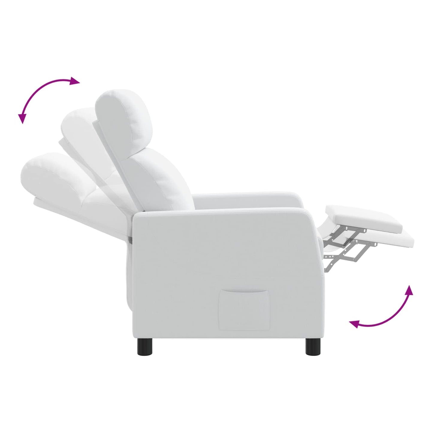 Massage Lænestol Hvid Stof