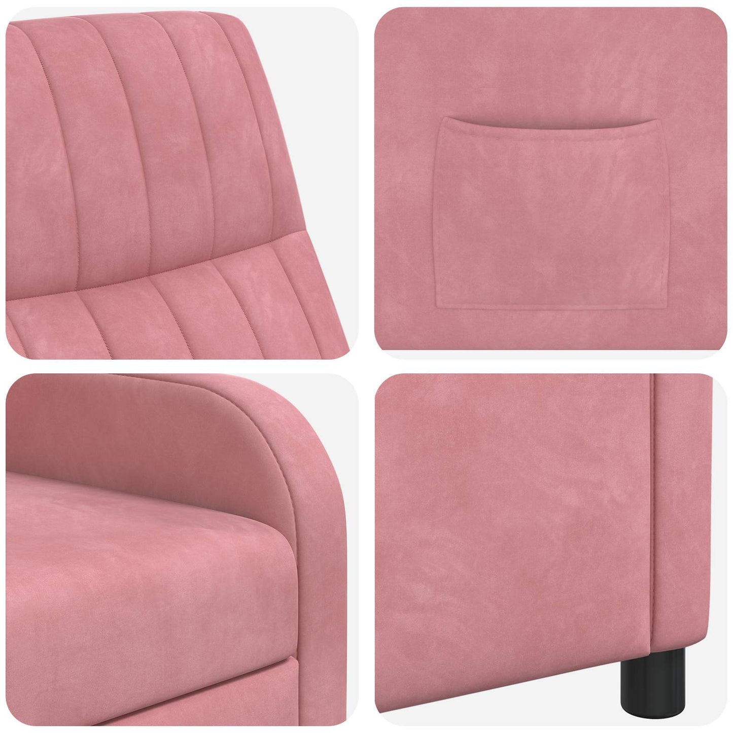 Recliner Lyserød Velour (V)