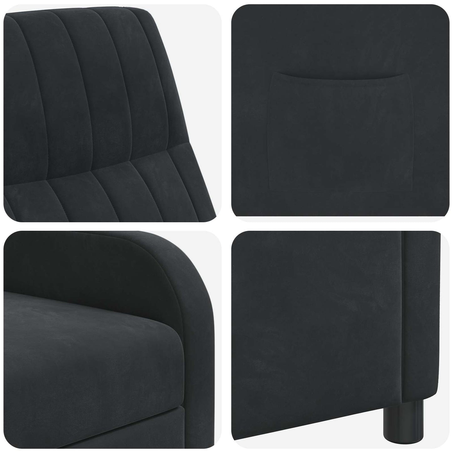 Recliner Sort Velour (V)