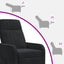 Recliner Sort Velour (V)