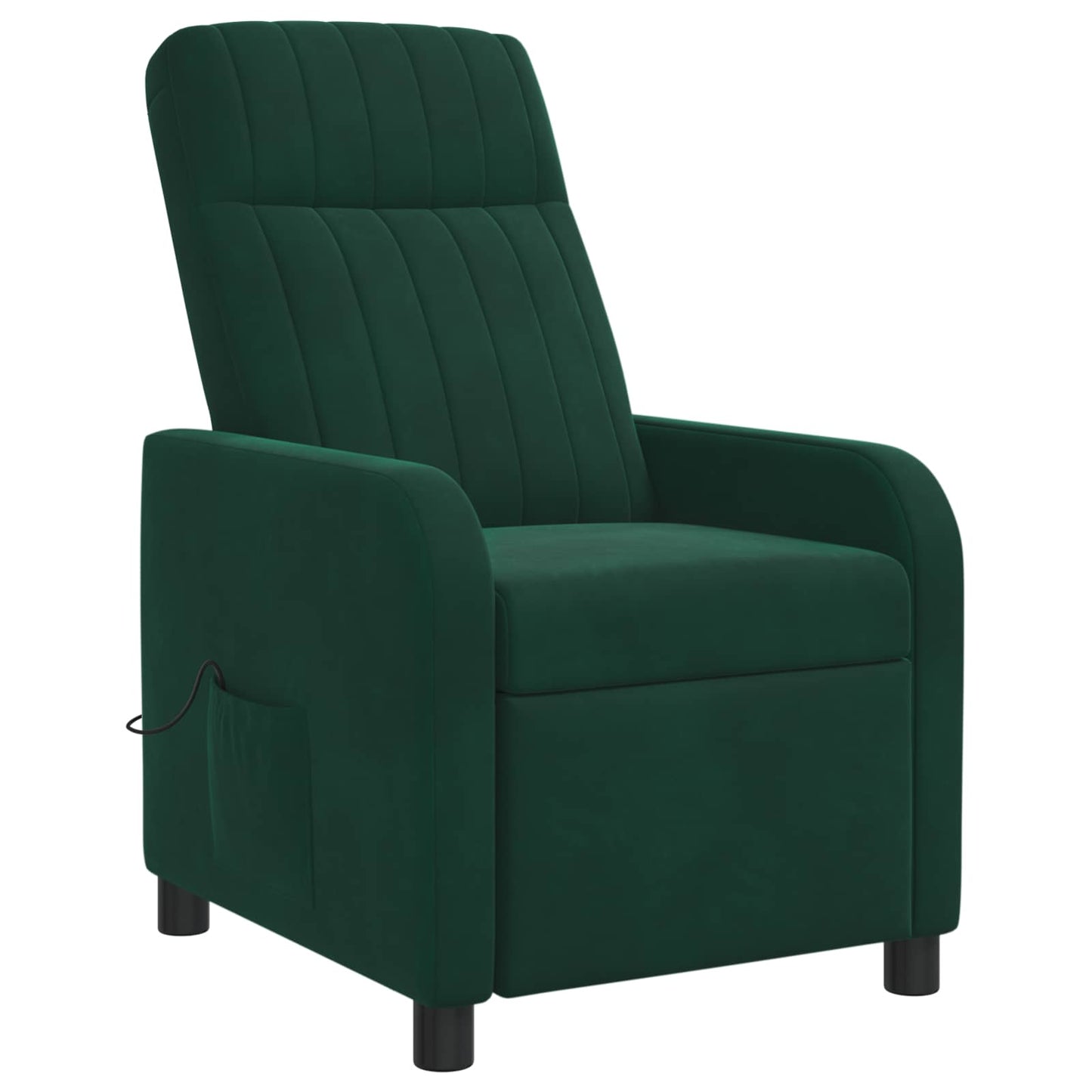 Massage Lænestol Mørkegrøn Velour (V)