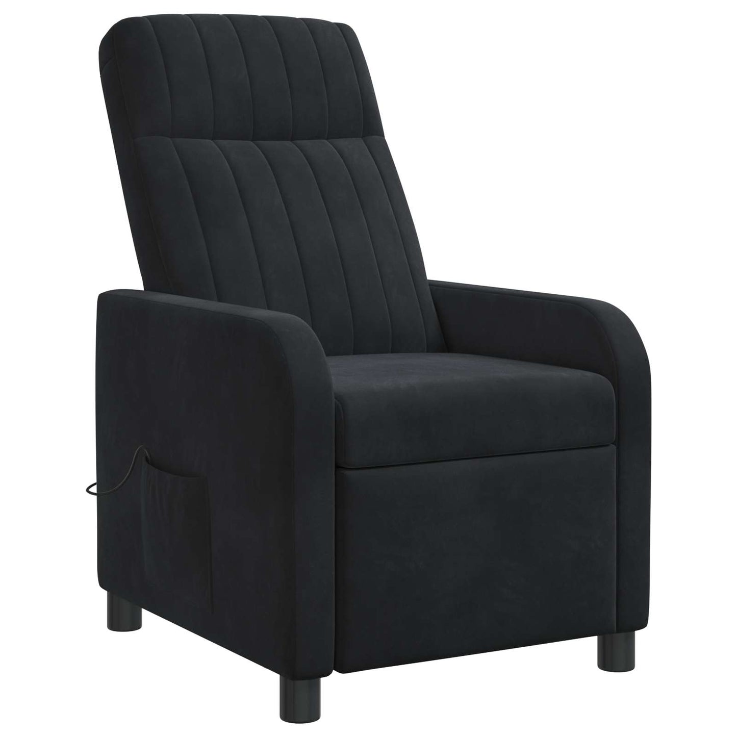 Massage Lænestol Sort Velour (V)