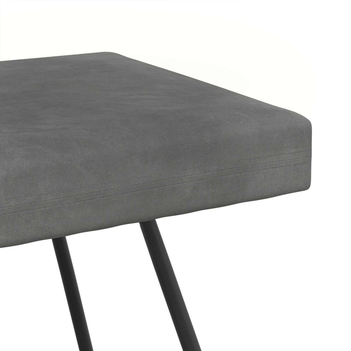 bænk Mørkegrå 80 x 40 x 45 cm Fløjl