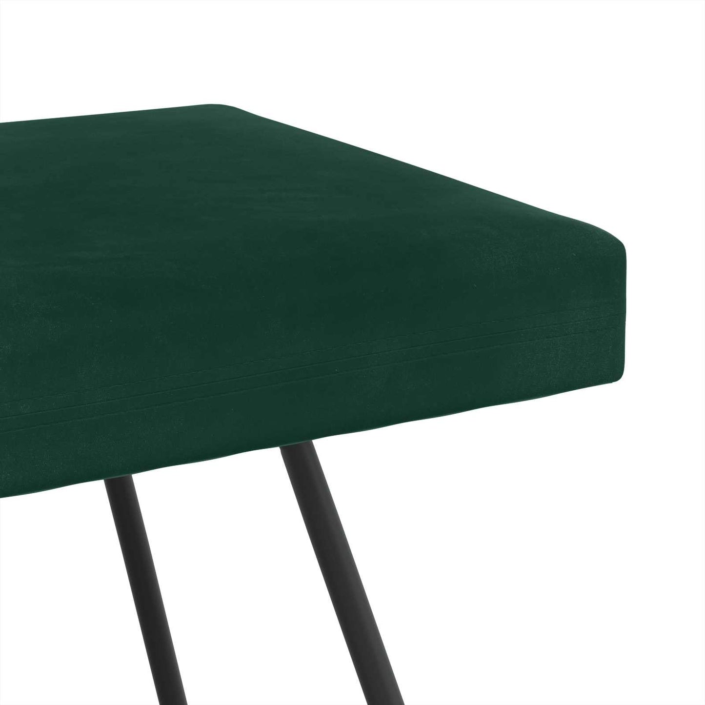 bænk Mørkegrøn 80 x 40 x 45 cm Fløjl
