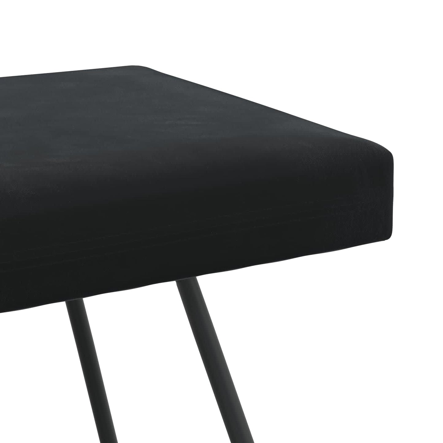 bænk Sort 80 x 40 x 45 cm Fløjl