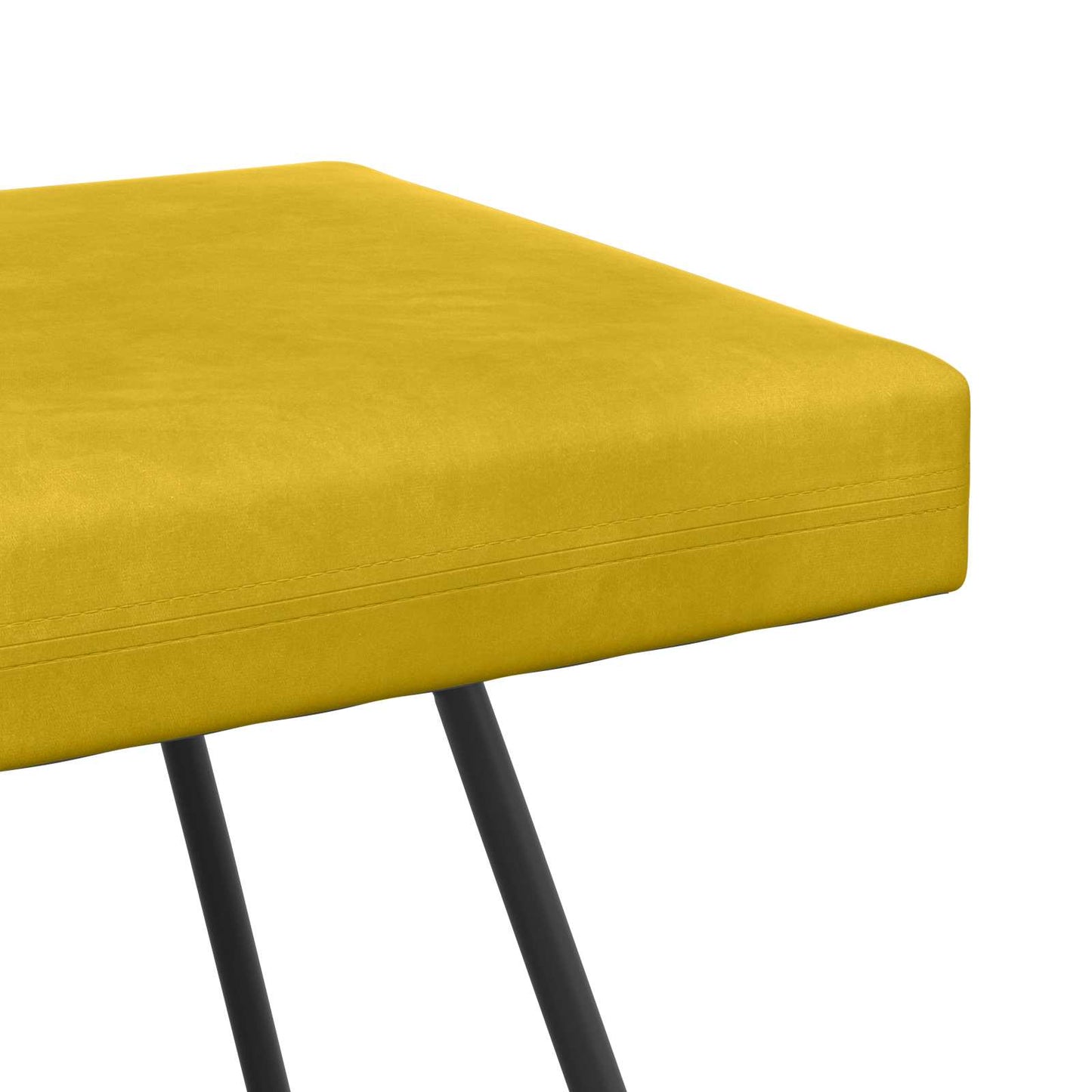 bænk Gul 80 x 40 x 45 cm Fløjl