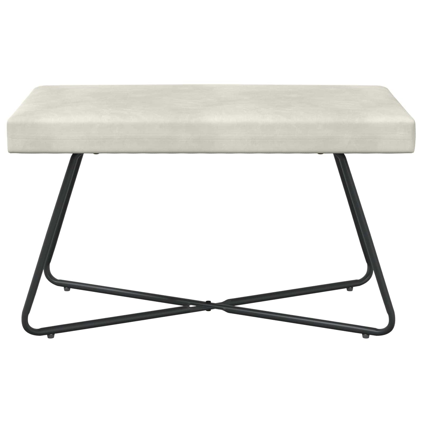 bænk Cremefarvet 80 x 40 x 45 cm Fløjl