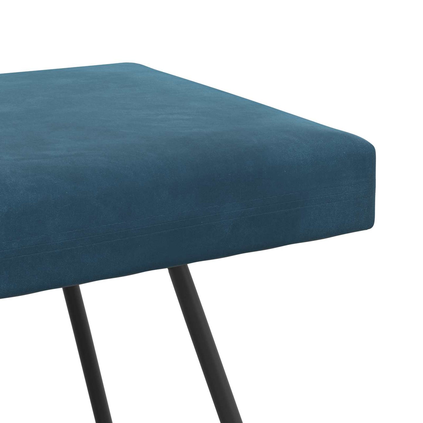 bænk Blå 80 x 40 x 45 cm Fløjl