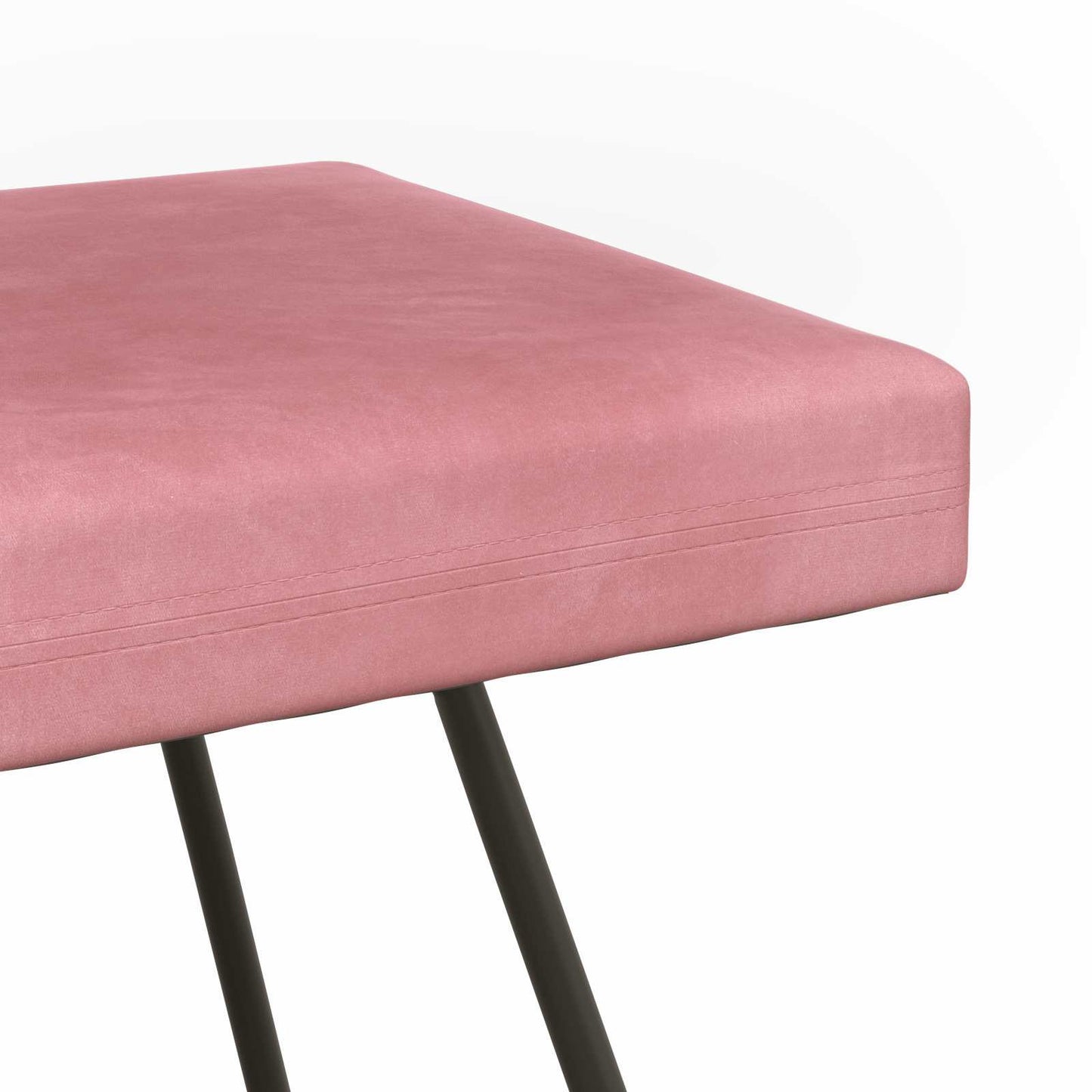 bænk Lyserød 110 x 40 x 45 cm Fløjl