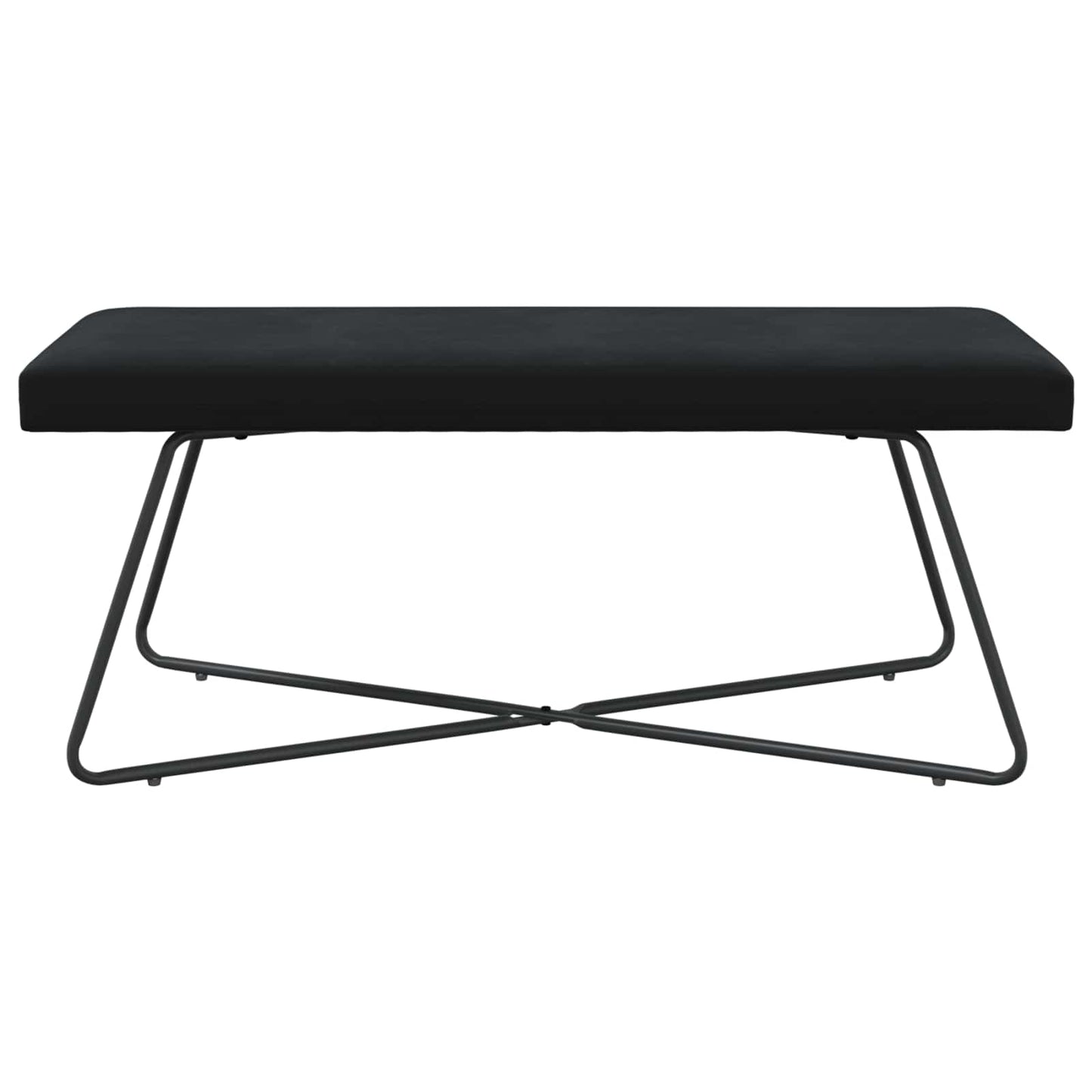 bænk Sort 110 x 40 x 45 cm Fløjl