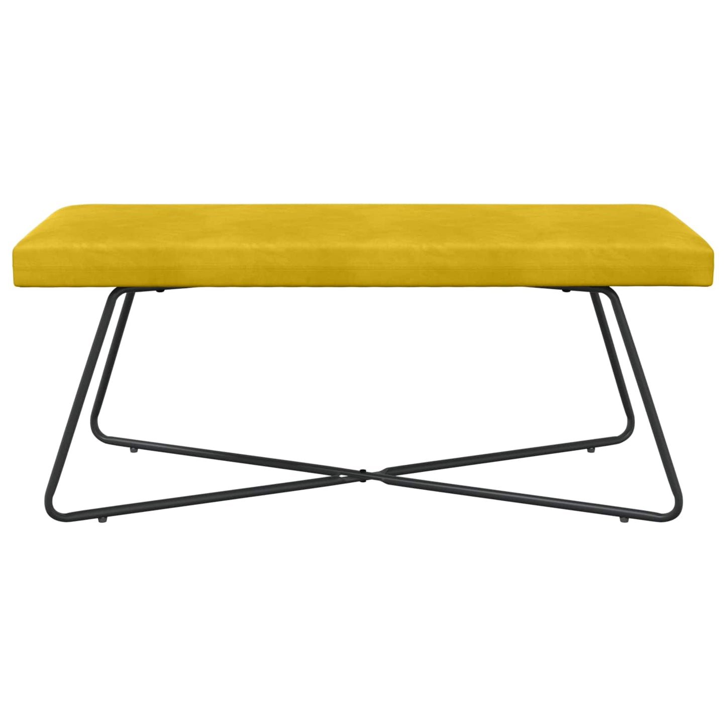 bænk Gul 110 x 40 x 45 cm Fløjl