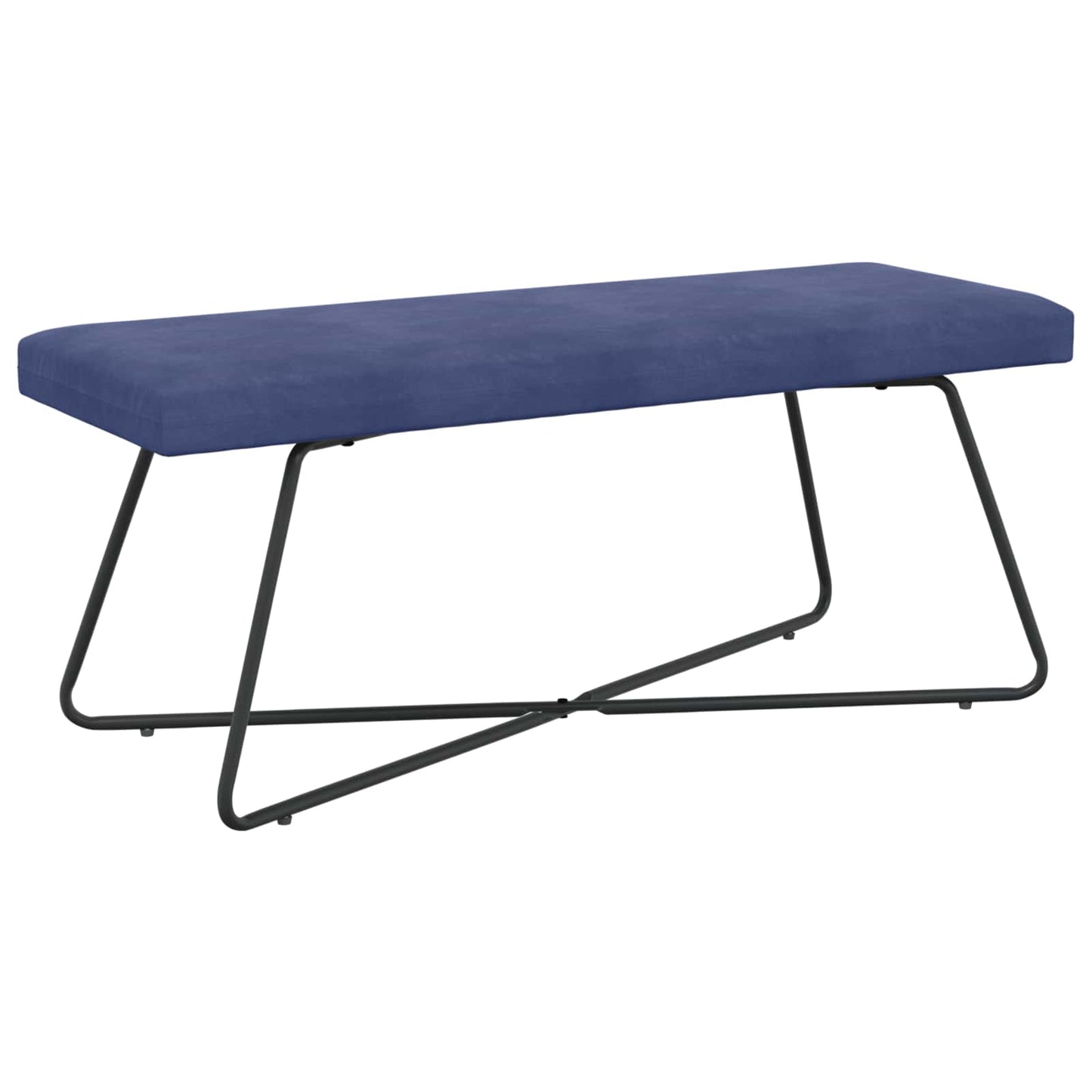 bænk Politi blå 110 x 40 x 45 cm Fløjl