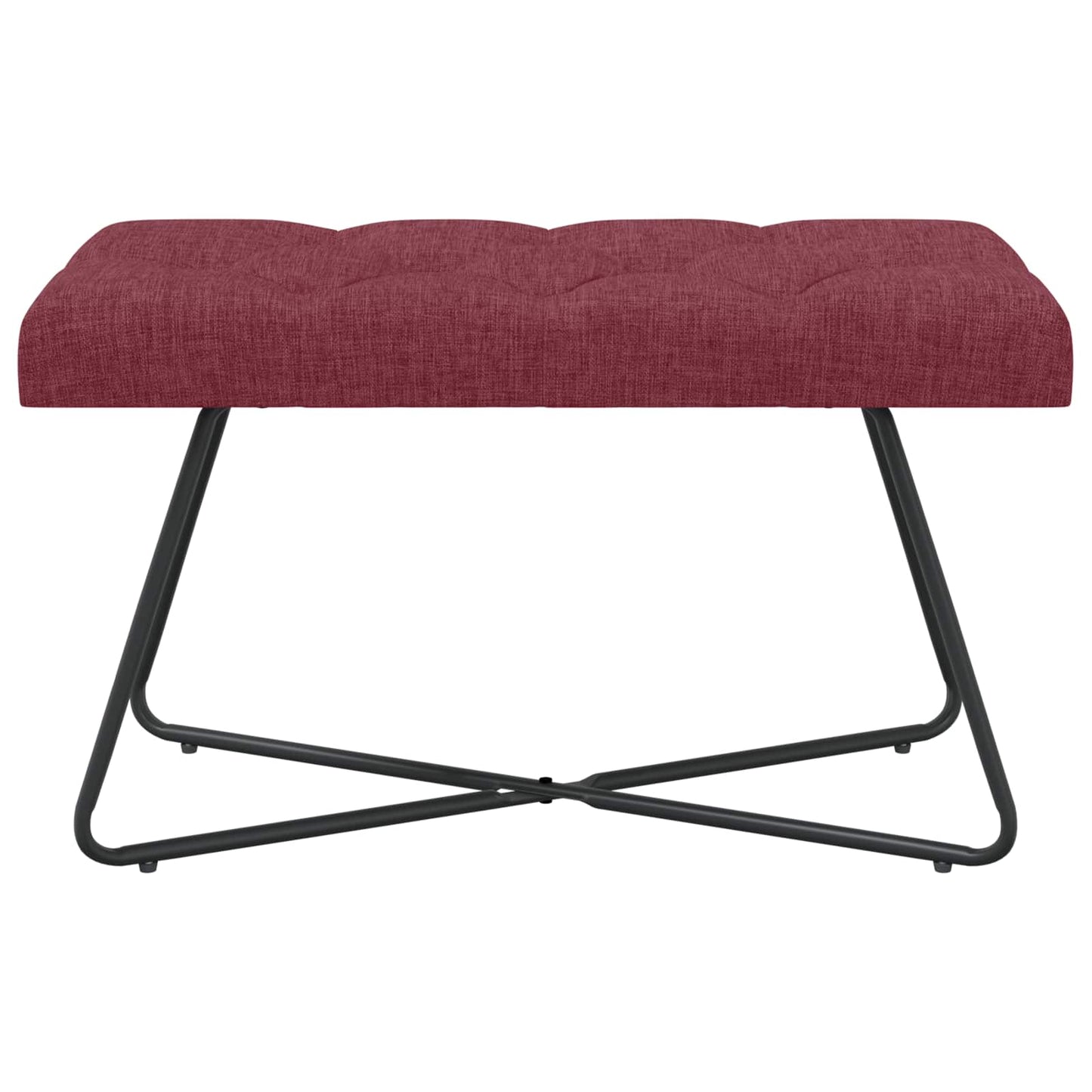 Bænk med knap tufting Vinrød 80 x 40 x 46 cm Stof