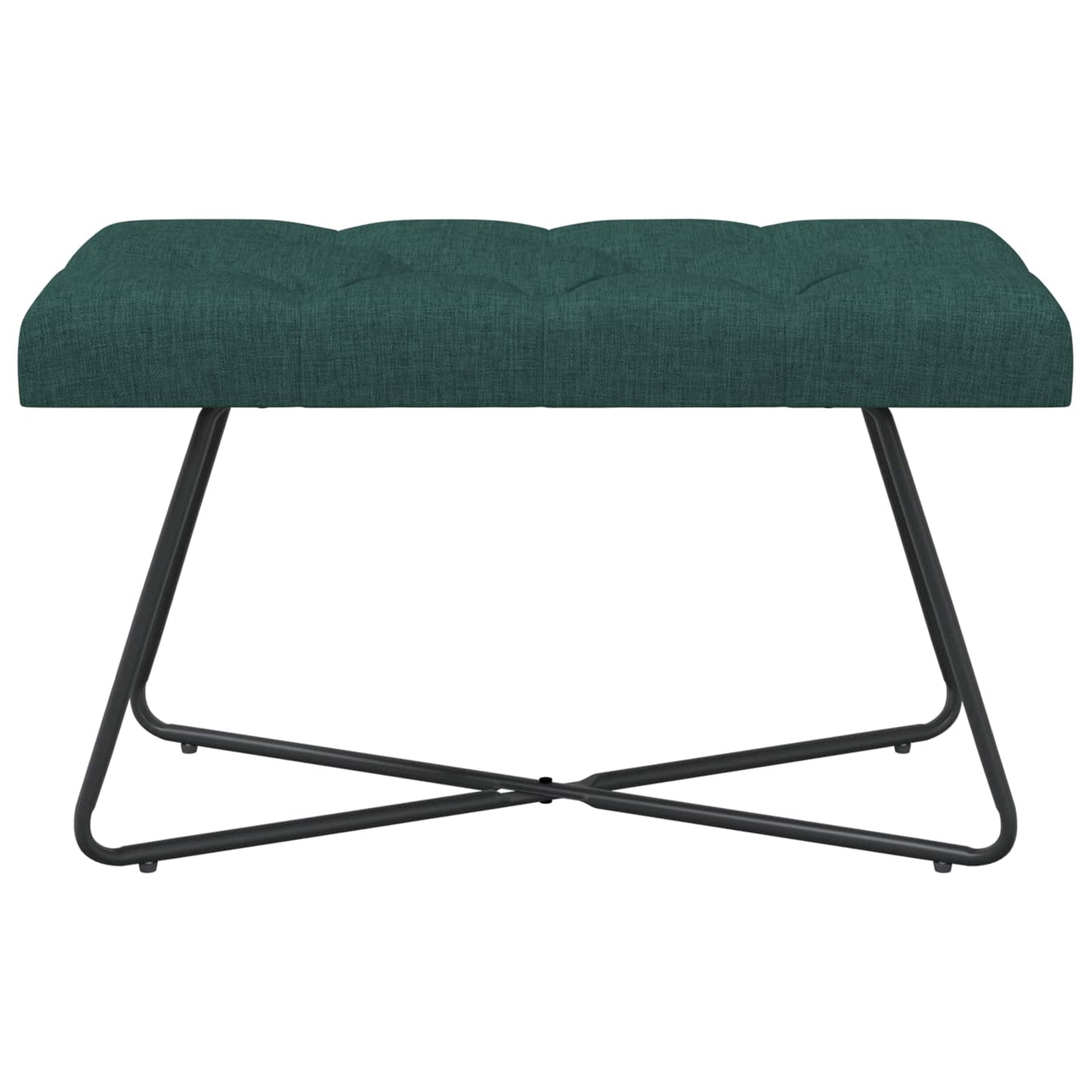 Bænk med knap tufting Mørkegrøn 80 x 40 x 46 cm Stof