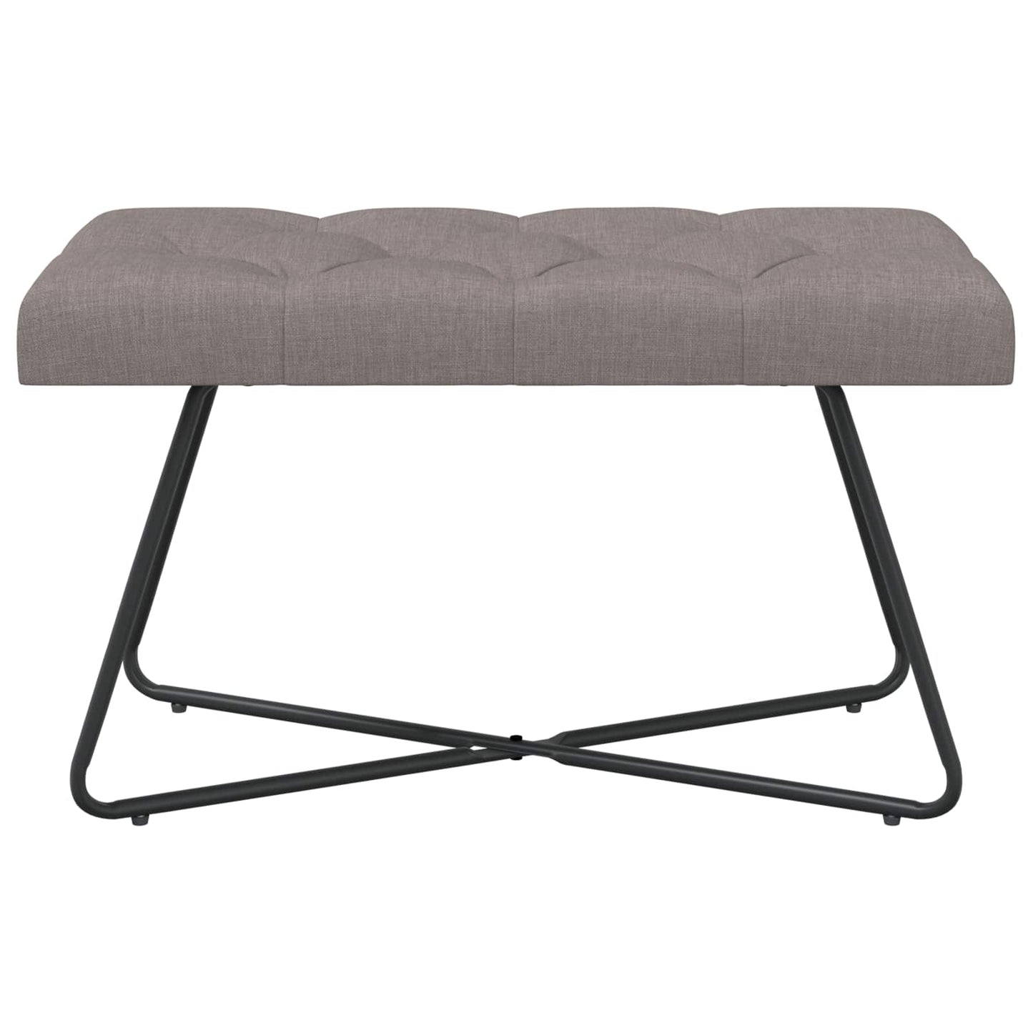 Bænk med knap tufting Gråbrun 80 x 40 x 46 cm Stof