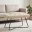 Bænk med knap tufting Cremefarvet 80 x 40 x 46 cm Stof