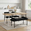 Knappet bænk med puder Sort 110 x 40 x 46 cm Fløjl