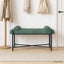 Knappet bænk med puder Havgrøn 110 x 40 x 46 cm Fløjl