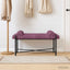 Knappet bænk med puder Lilla 110 x 40 x 46 cm Fløjl