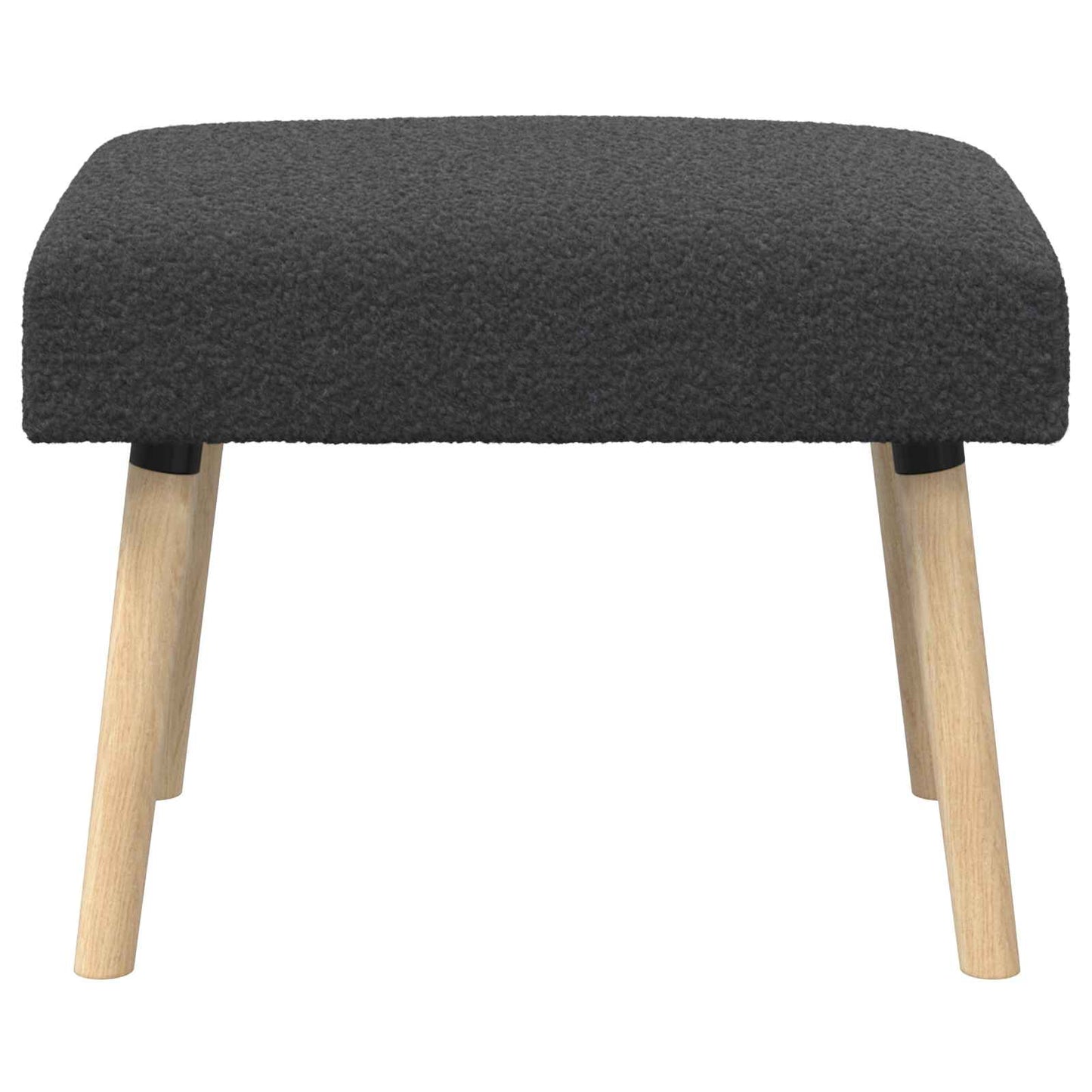 bænk Ensfarvet Mørkegrå 60 x 40 x 45 cm Bouclé