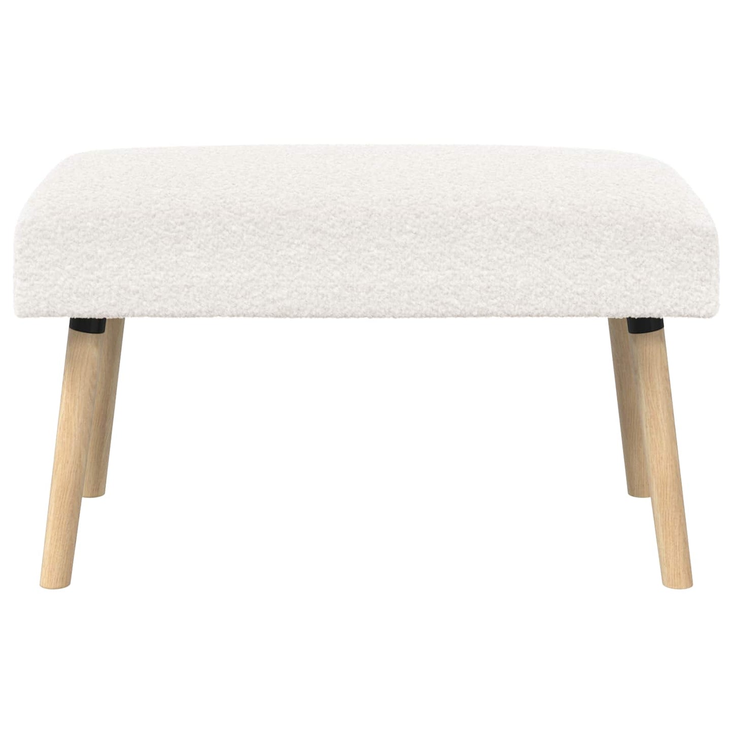 bænk Ensfarvet Cremefarvet 80 x 40 x 46 cm Bouclé