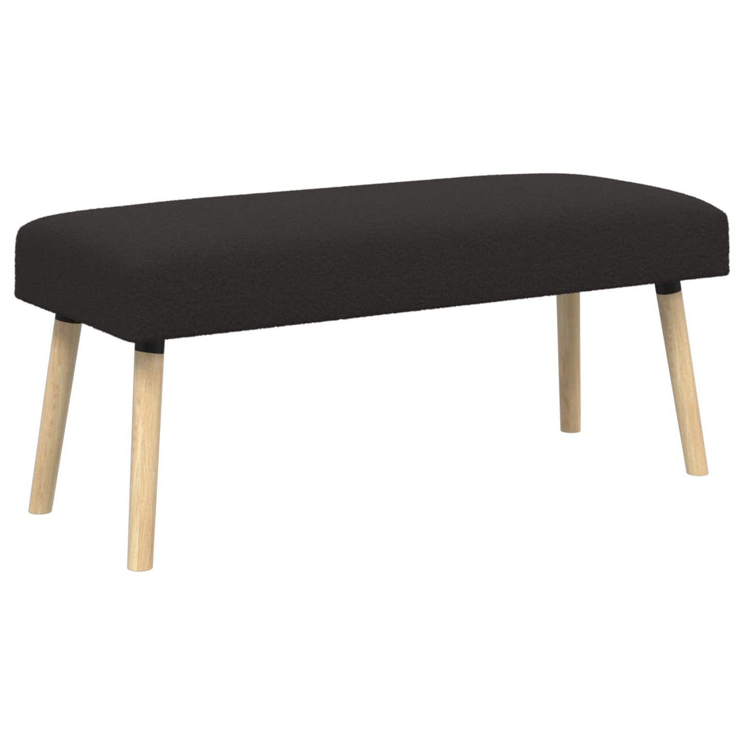 bænk Ensfarvet Sort 110 x 40 x 46 cm Bouclé