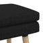 Dobbeltlagret bænk Sort 80 x 40 x 47 cm Stof