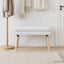 Dobbeltlagret bænk Hvid 80 x 40 x 47 cm Stof