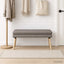 Dobbeltlagret bænk Gråbrun 110 x 40 x 47 cm Stof