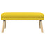 Dobbeltlagret bænk Lys Gul 110 x 40 x 47 cm Stof