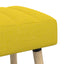 Kanalpuddet Bænk Lys Gul 60 x 40 x 45 cm Stof