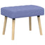 Kanalpuddet Bænk Jeans blå 60 x 40 x 45 cm Stof