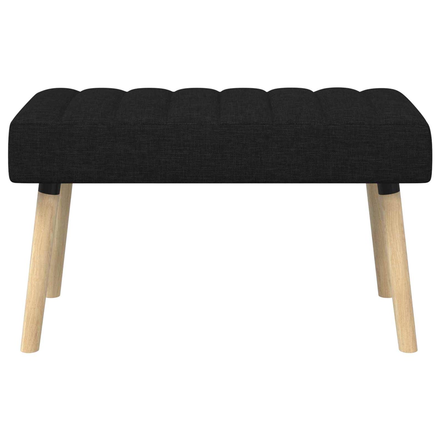 Kanalpuddet Bænk Sort 80 x 40 x 46 cm Stof