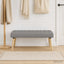 Kanalpuddet Bænk Lysegrå 110 x 40 x 46 cm Stof