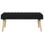 Kanalpuddet Bænk Sort 110 x 40 x 46 cm Stof