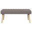 Kanalpuddet Bænk Gråbrun 110 x 40 x 46 cm Stof
