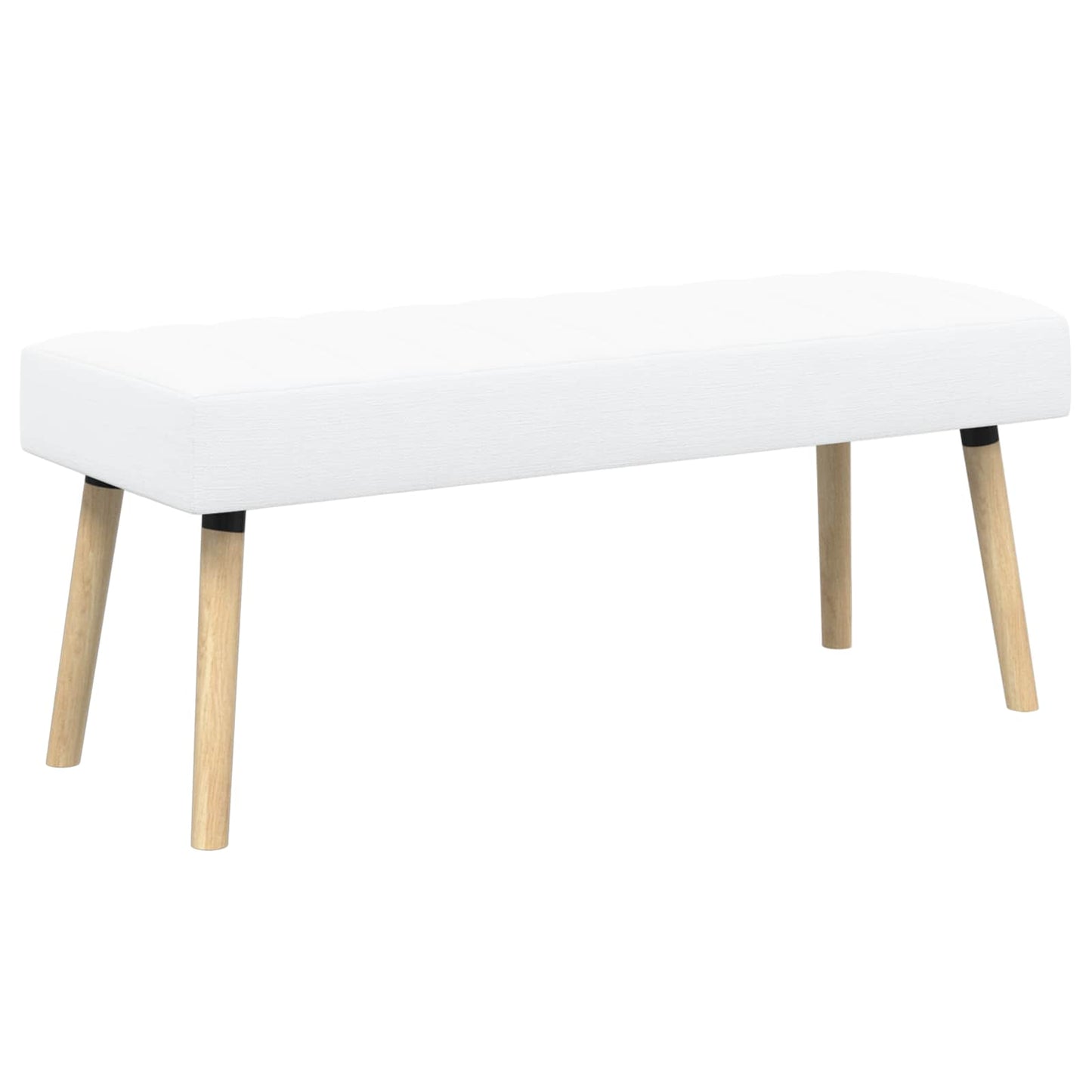 Kanalpuddet Bænk Hvid 110 x 40 x 46 cm Stof
