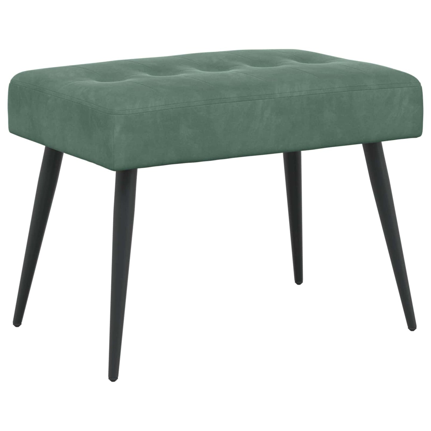 Bænk med knap tufting Havgrøn 60 x 40 x 45 cm Fløjl