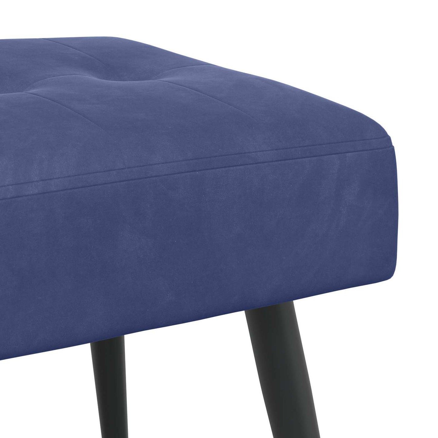 Bænk med knap tufting Politi blå 60 x 40 x 45 cm Fløjl