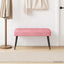 Bænk med knap tufting Lyserød 80 x 40 x 46 cm Fløjl