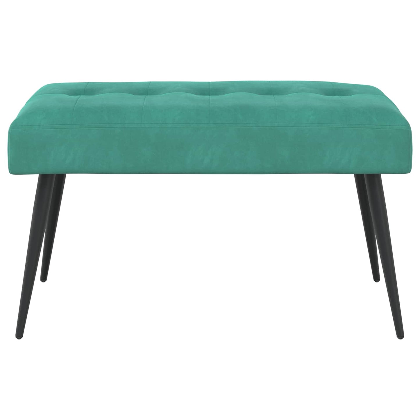 Bænk med knap tufting Turkis 80 x 40 x 46 cm Fløjl