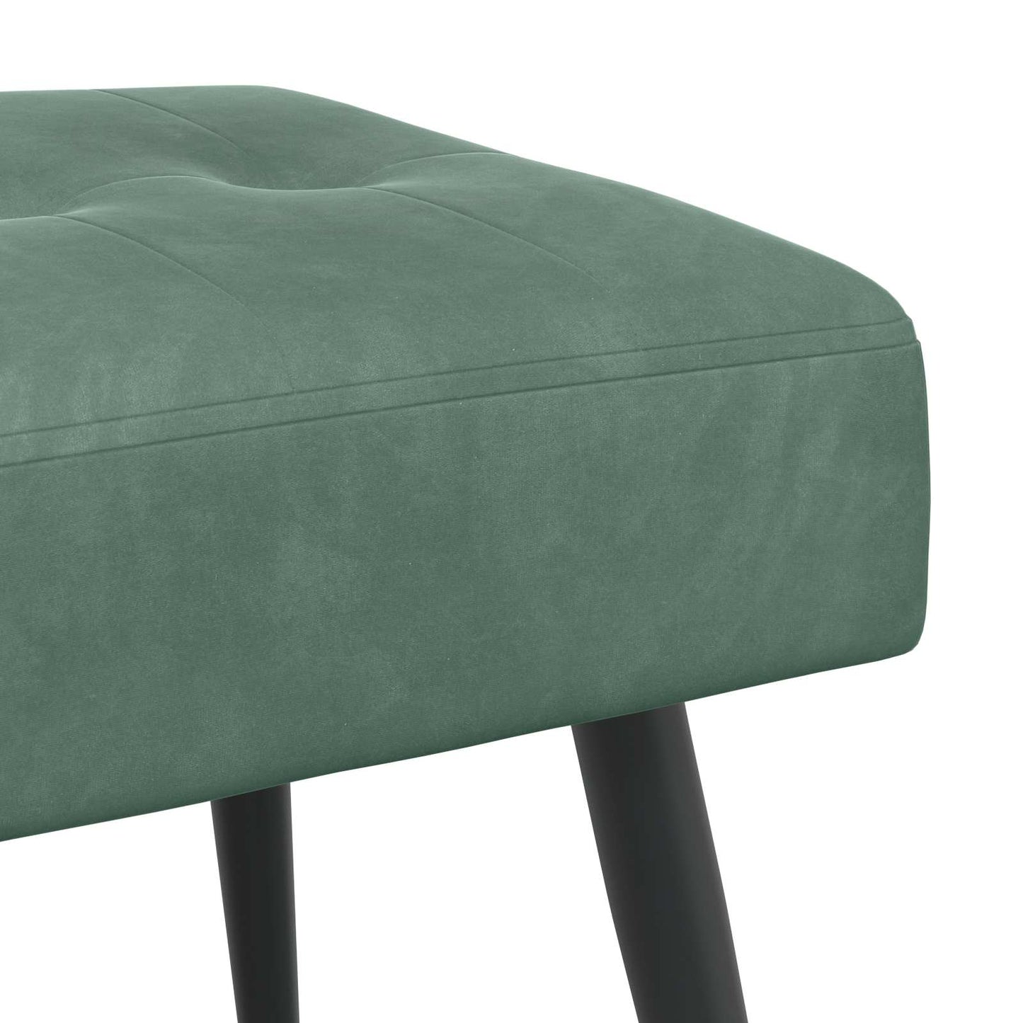 Bænk med knap tufting Havgrøn 80 x 40 x 46 cm Fløjl